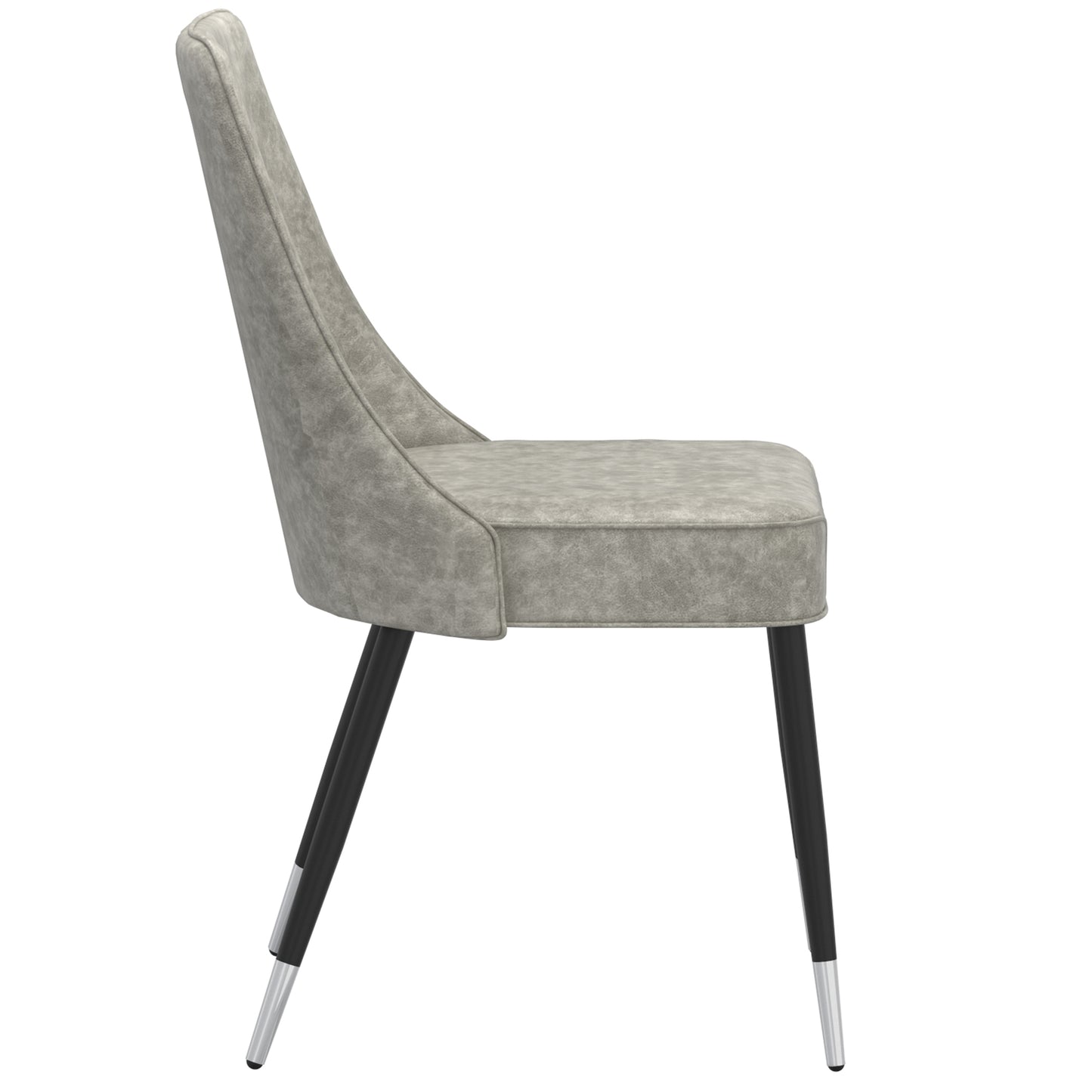 Silvano Side Chair, Set of 2 in Vintage Light Grey and Black