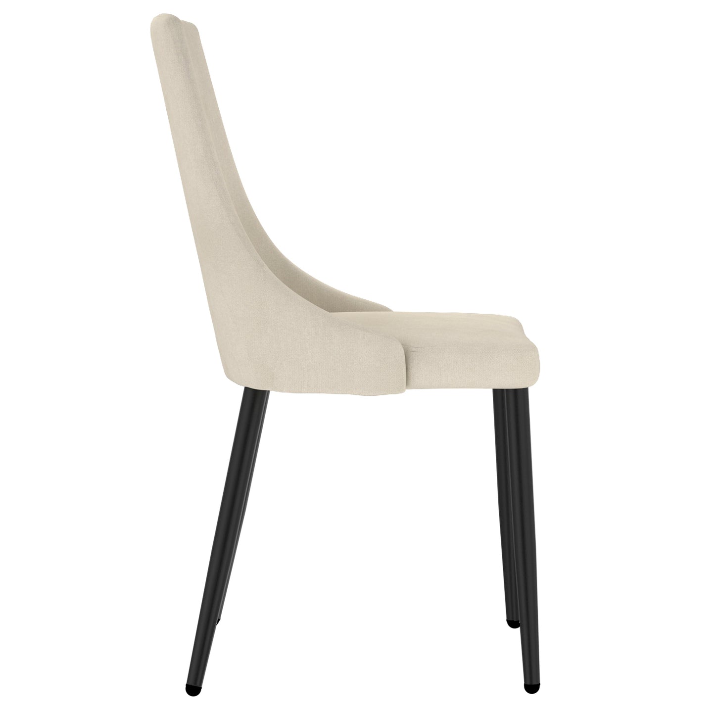 Venice Side Chair, Set of 2 in Beige and Black