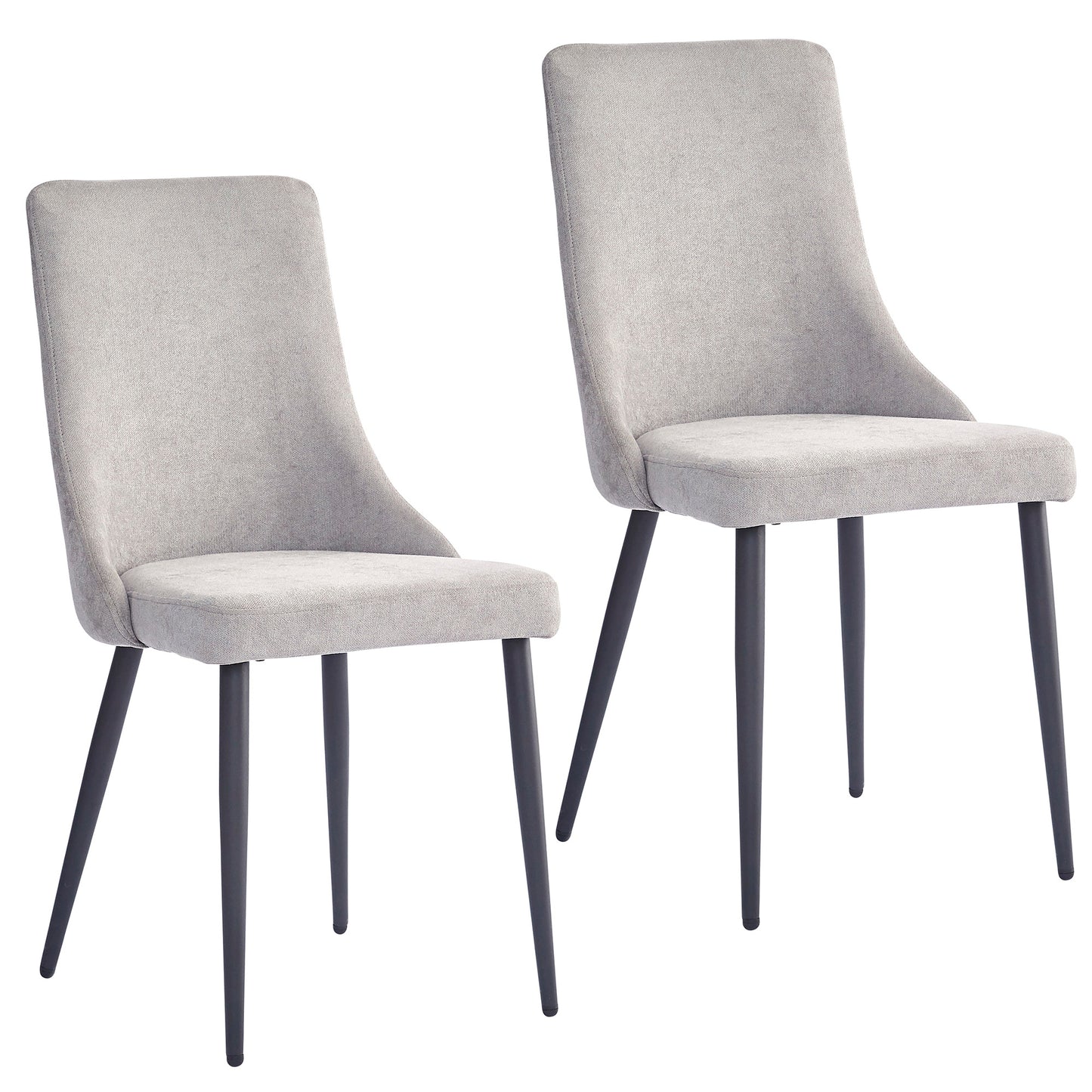 Venice Side Chair, Set of 2 in Grey and Black