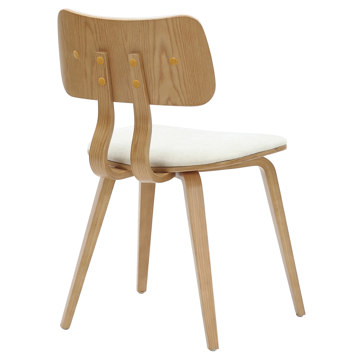 Zuni Dining Chair in Beige Fabric and Natural