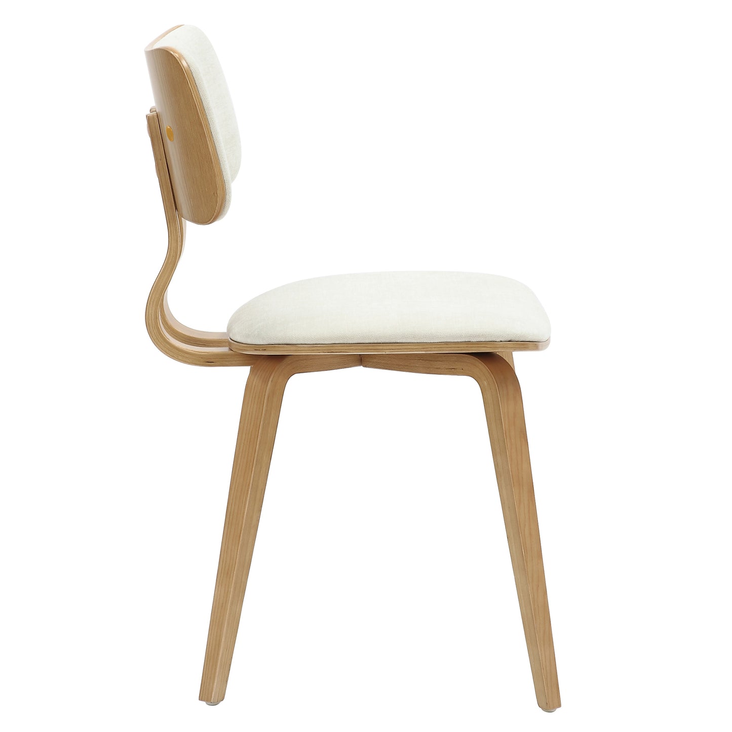 Zuni Dining Chair in Beige Fabric and Natural