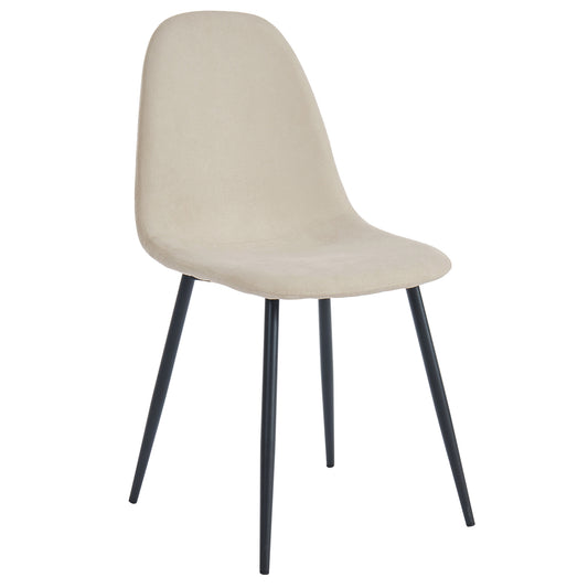 Olly Side Chair, Set of 4 in Beige and Black