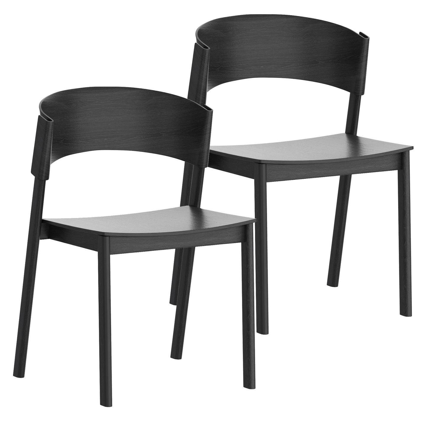 Dining Chair, Set of 2, in Black