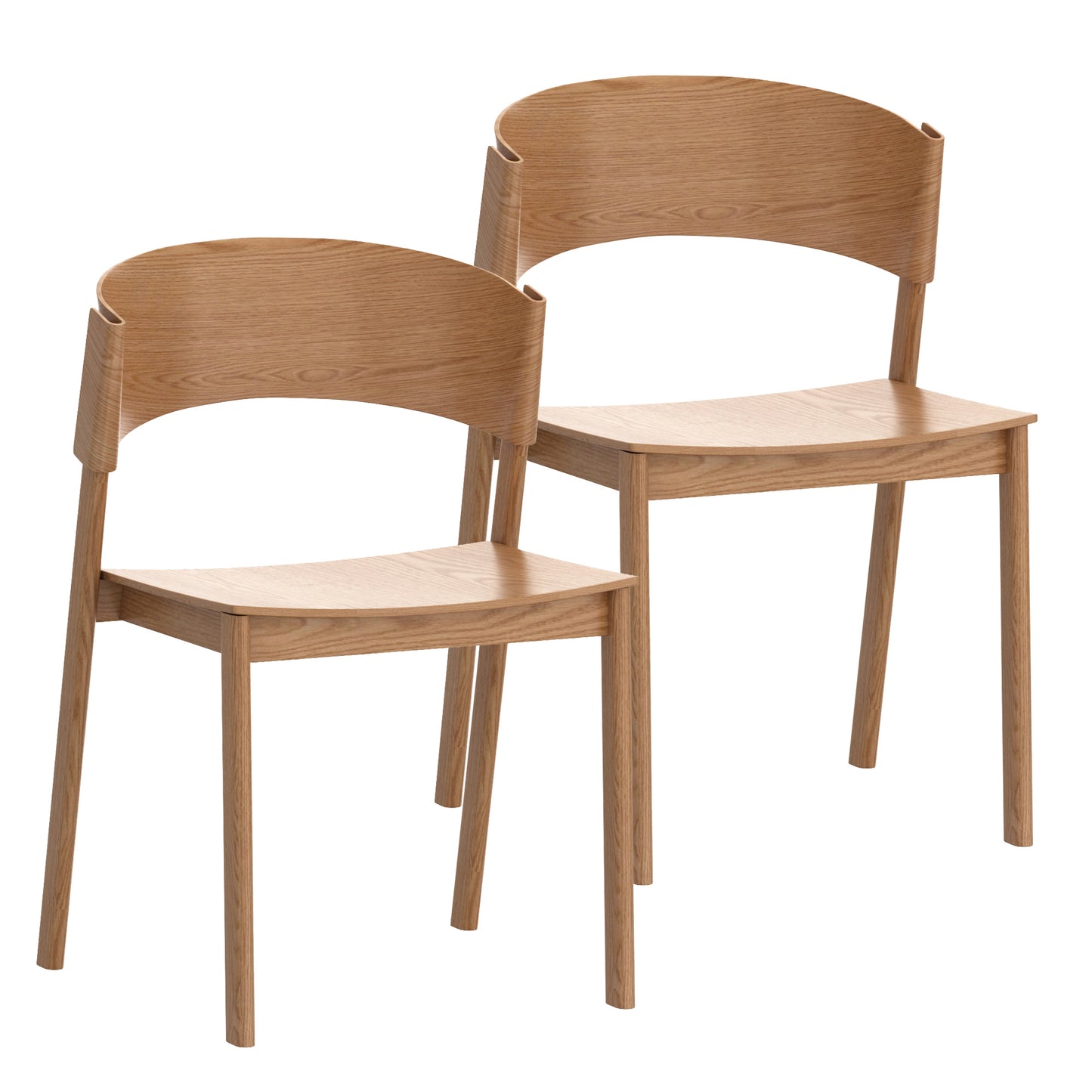 Solod Wood Dining Chair, Set of 2, in Natural