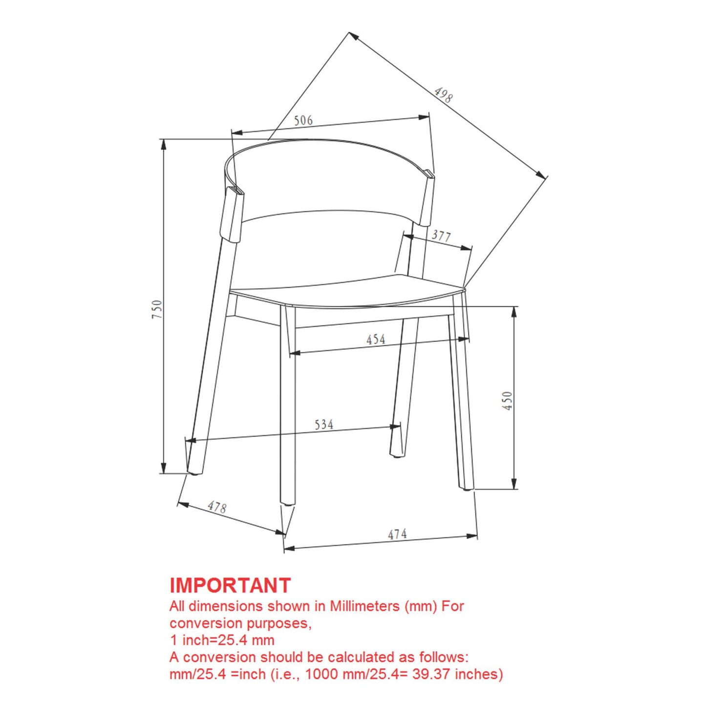 Solod Wood Dining Chair, Set of 2, in Natural