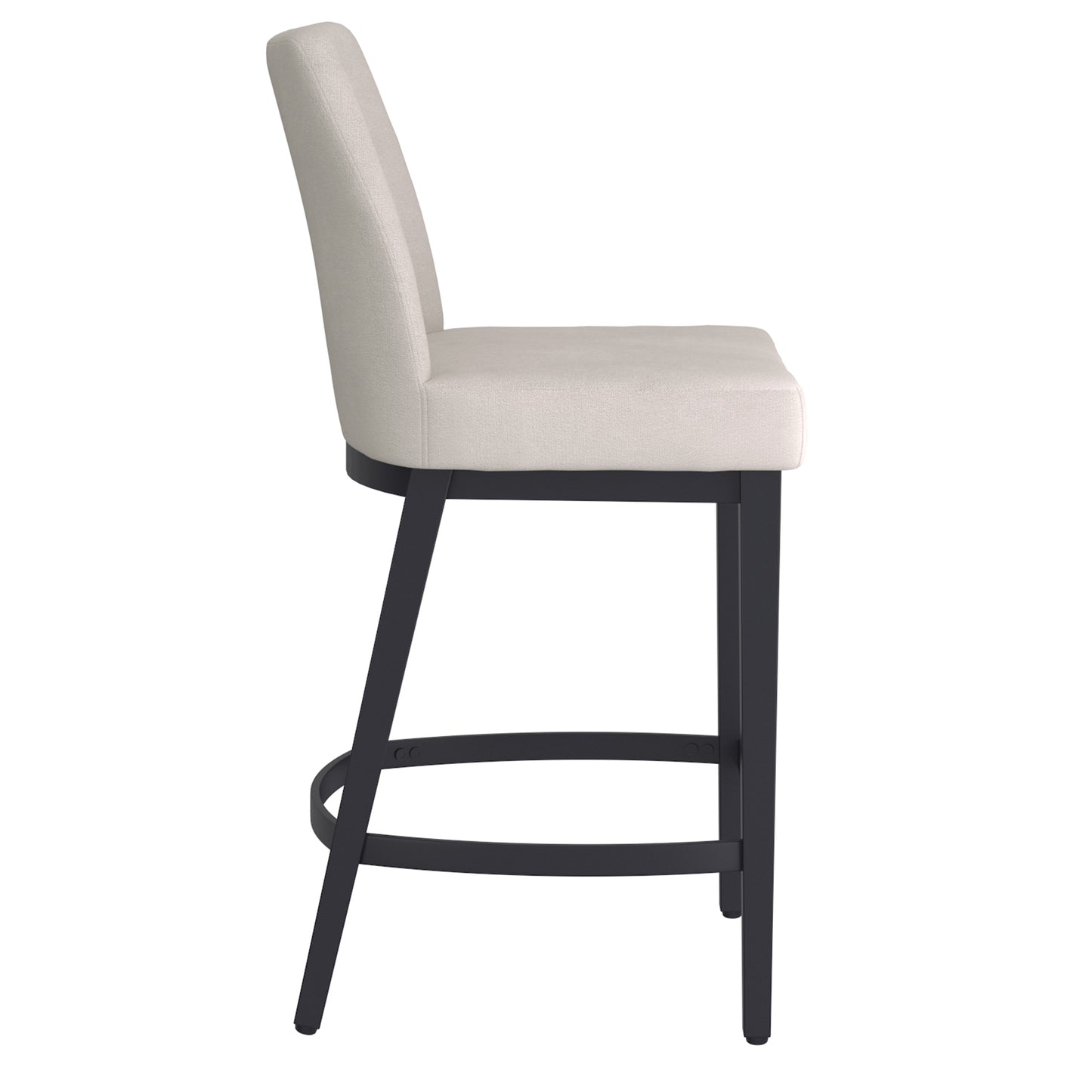 Jace 26" Counter Stool, set of 2, in Beige Fabric and Black