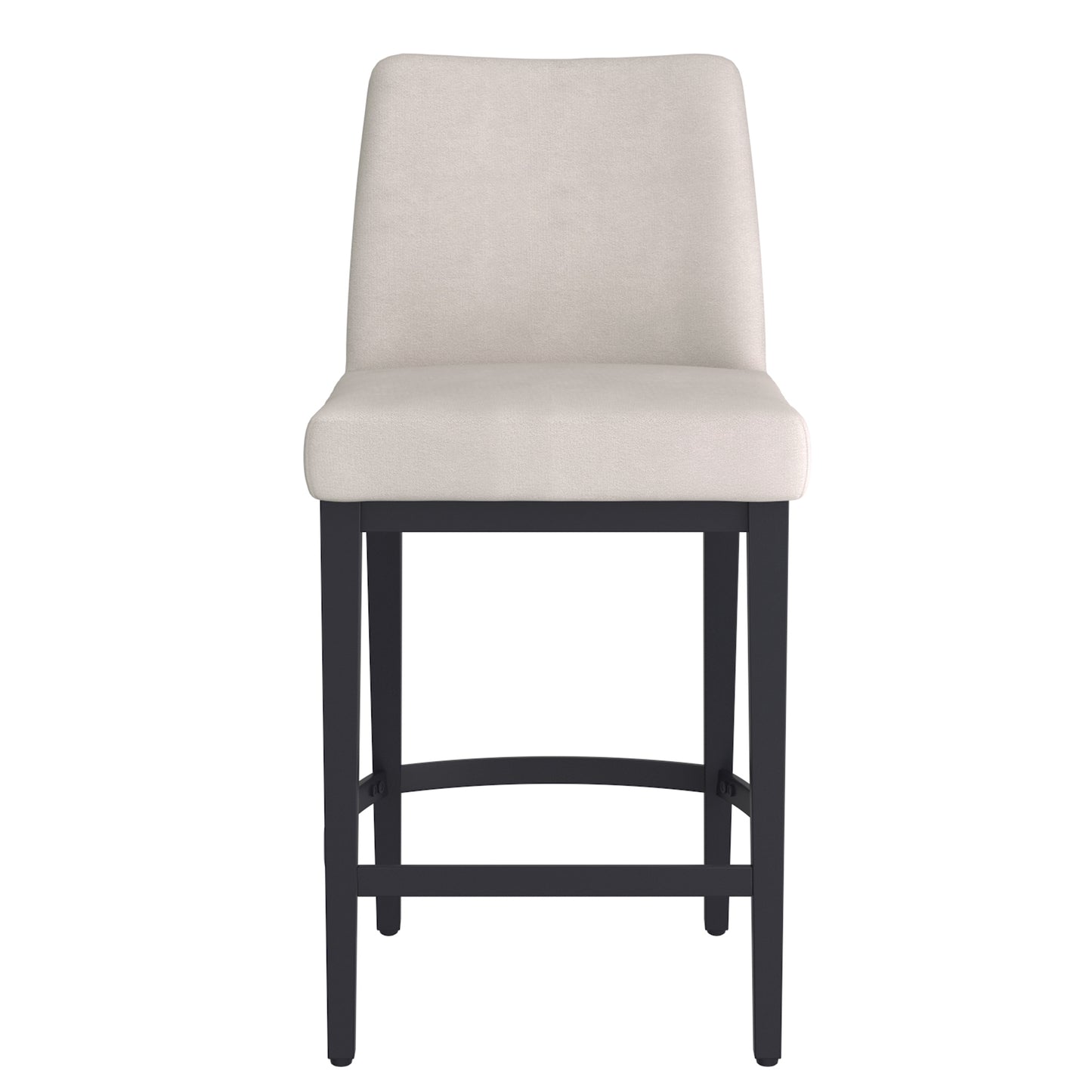 Jace 26" Counter Stool, set of 2, in Beige Fabric and Black