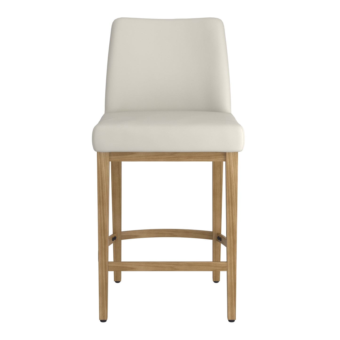 Jace 26" Counter Stool, set of 2, in Beige Fabric and Natural