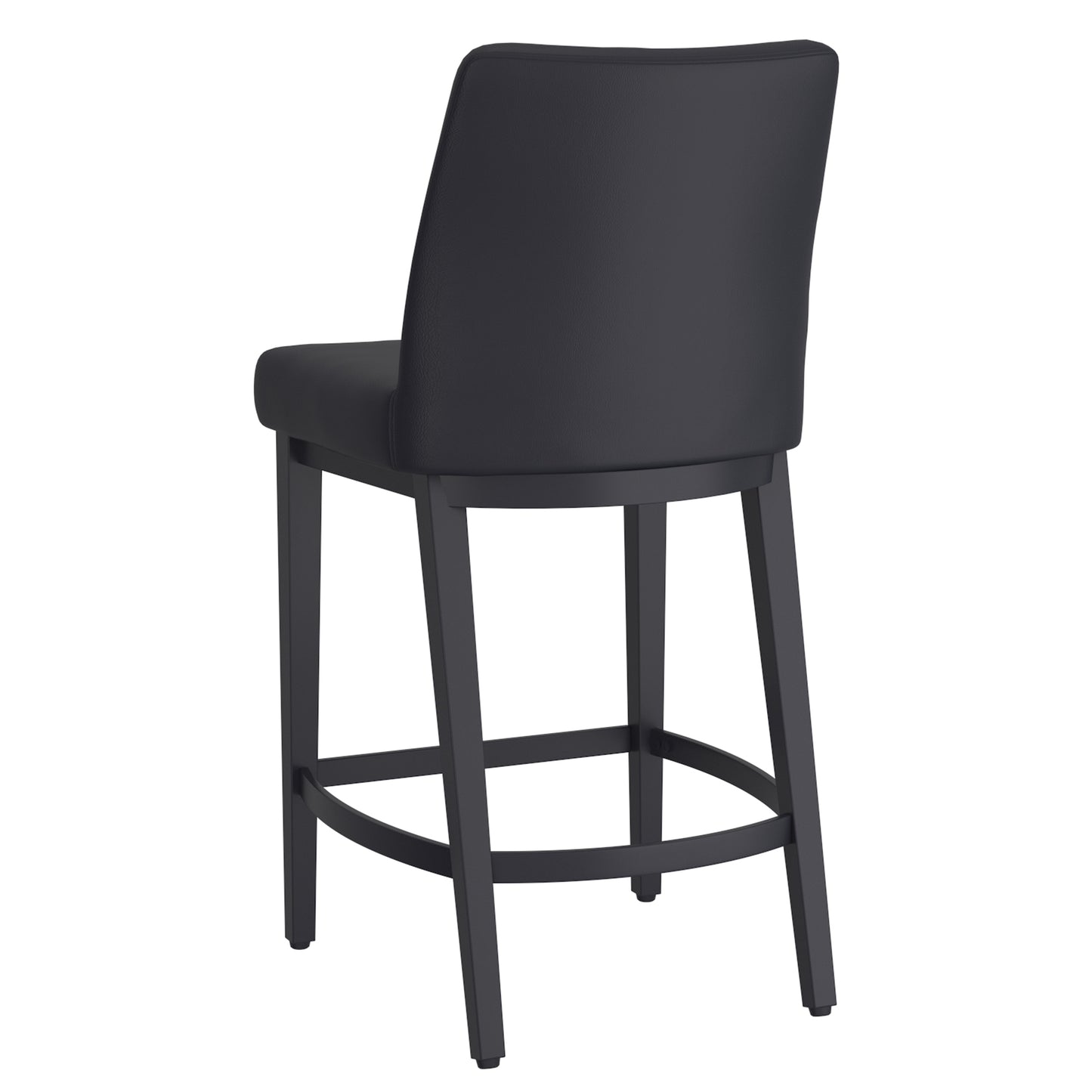 Jace 26" Counter Stool, Set of 2, in Black Faux Leather and Black