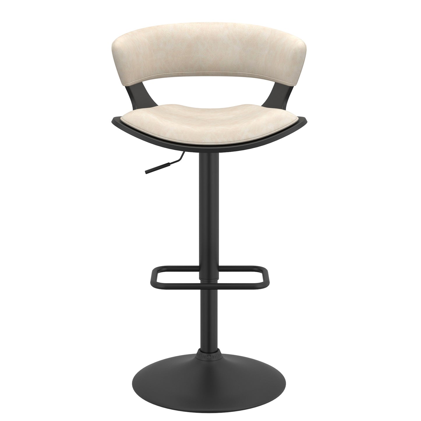 Rover Adjustable Air Lift Stool in Ivory and Black (1 Unit)