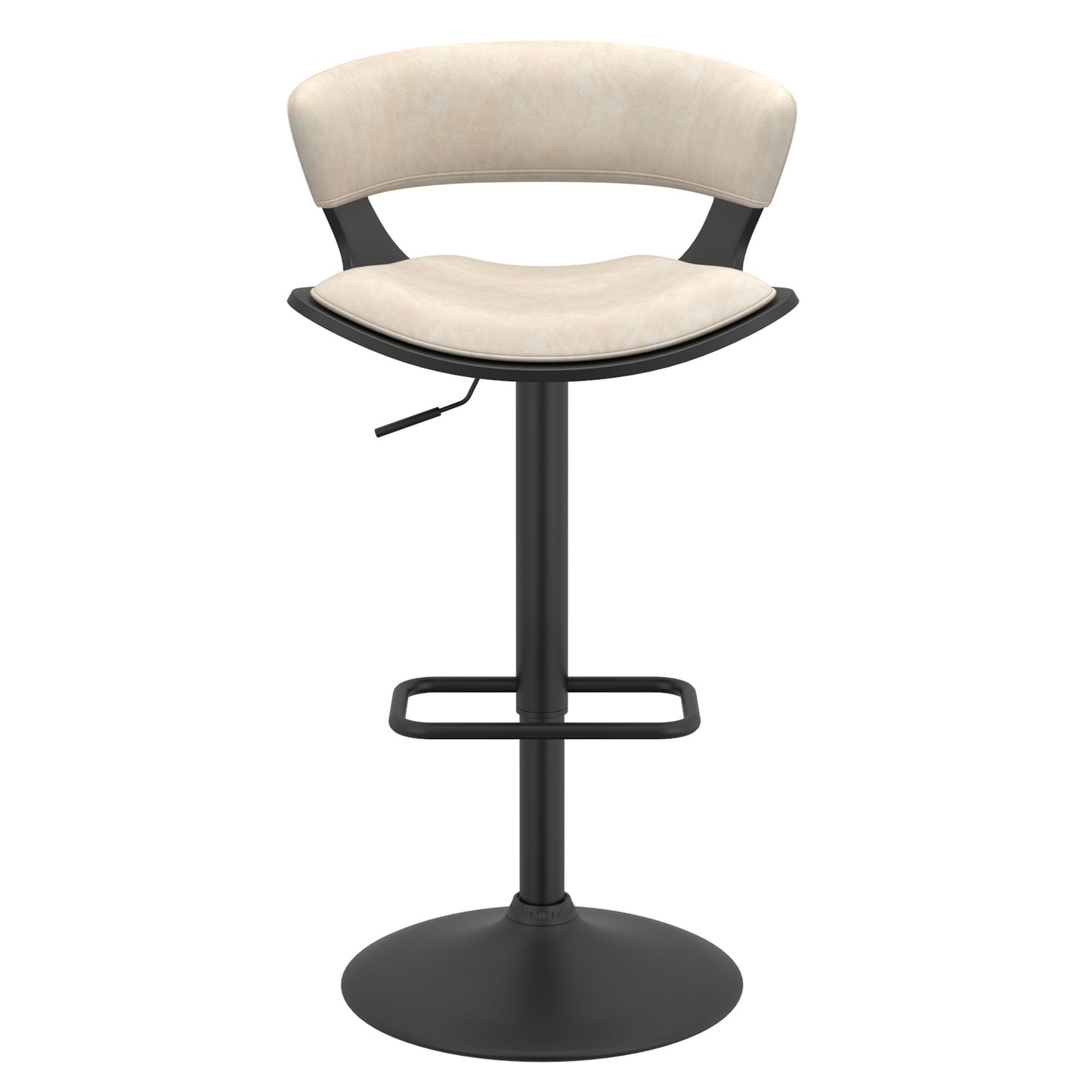 Rover Adjustable Air Lift Stool in Ivory and Black (1 Unit)