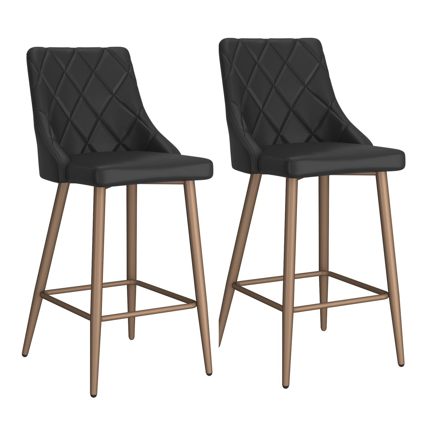 Antoine 26" Counter Stool, Set of 2, in Black