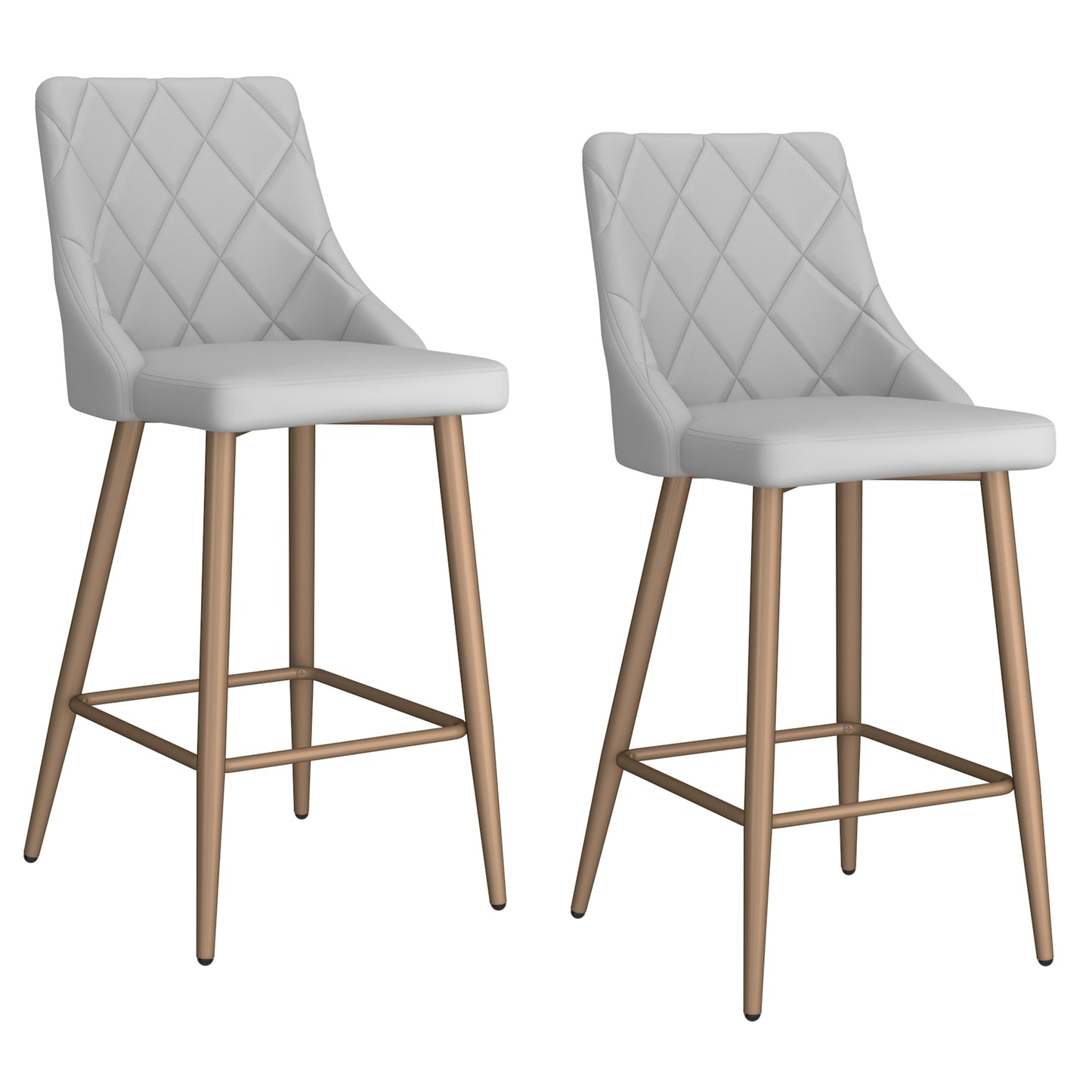 Antoine 26" Counter Stool, Set of 2, in Light Grey