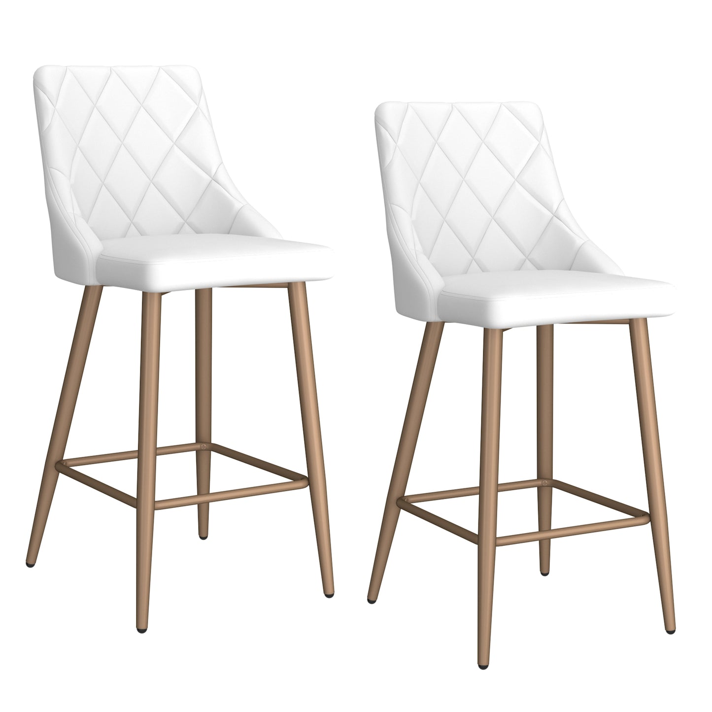 Antoine 26" Counter Stool, Set of 2, in White