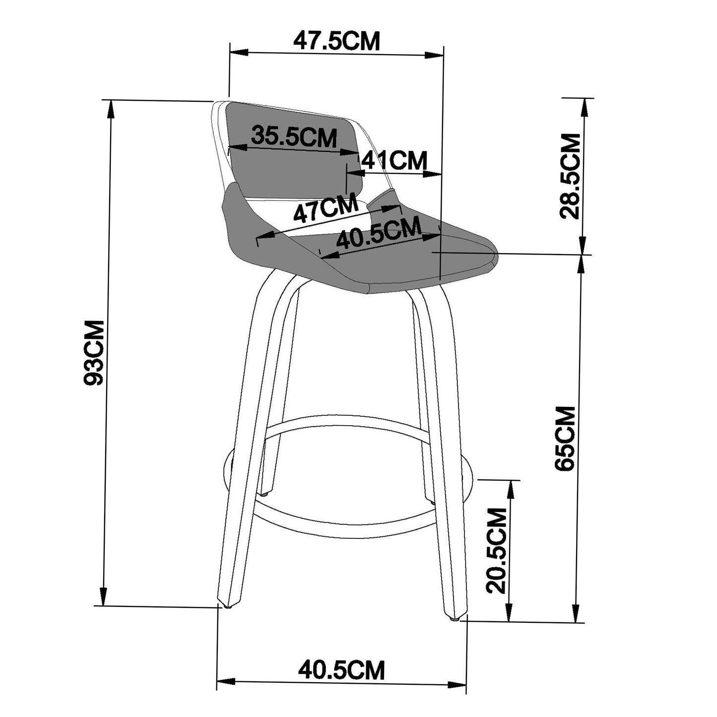 Hudson 26" Counter Stool with Swivel in Beige Fabric and Natural