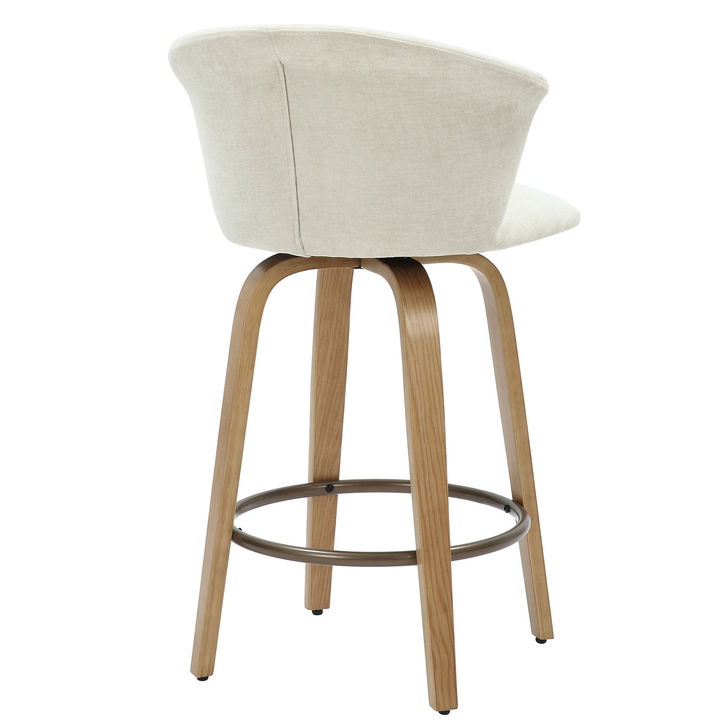 Tula 26" Counter Stool in Beige Fabric and Natural (1 Pc)