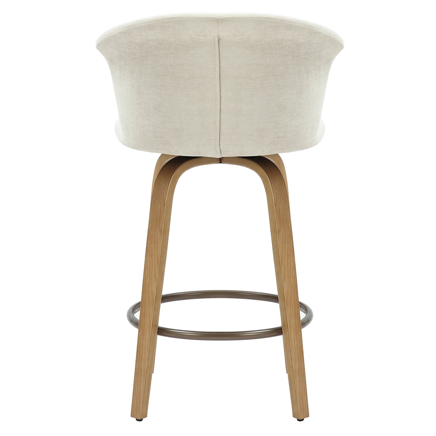 Tula 26" Counter Stool in Beige Fabric and Natural (1 Pc)