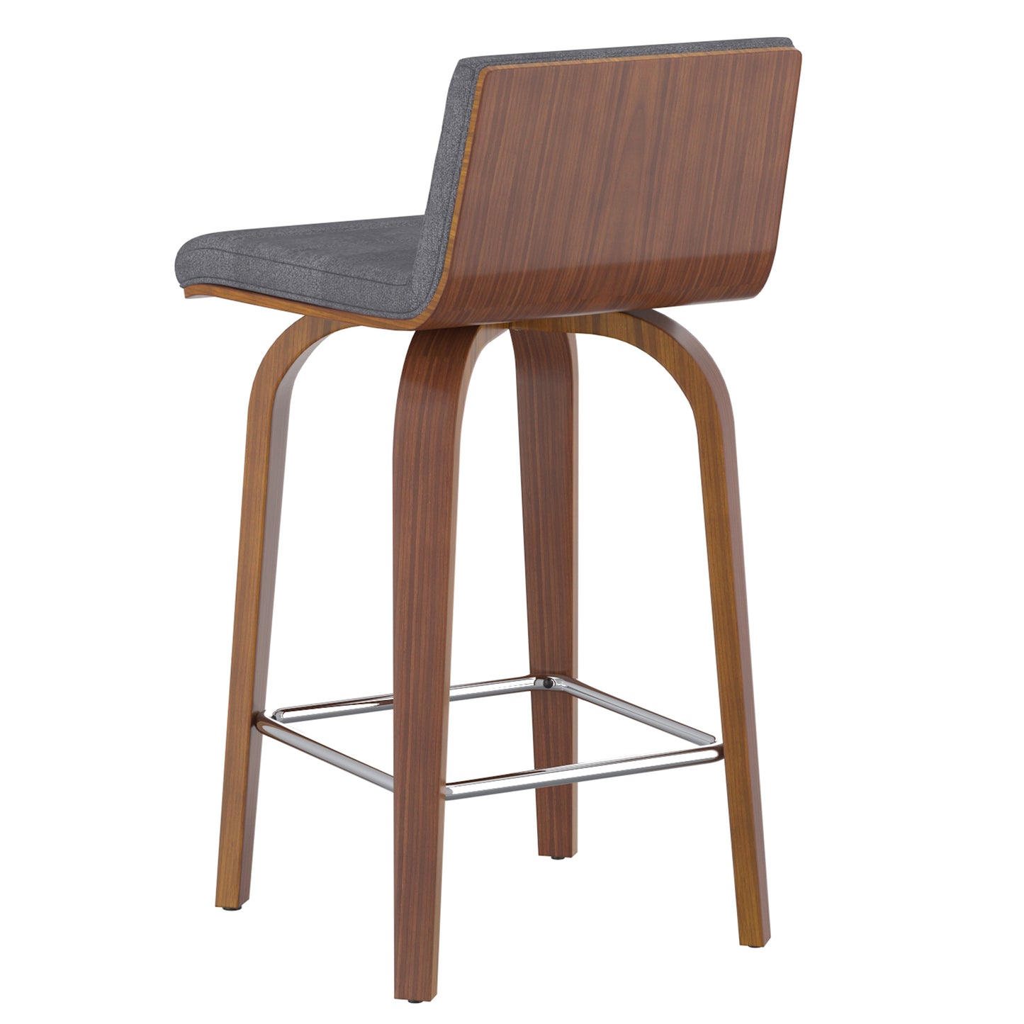 Moreno 26" Counter Stool in Charcoal and Walnut