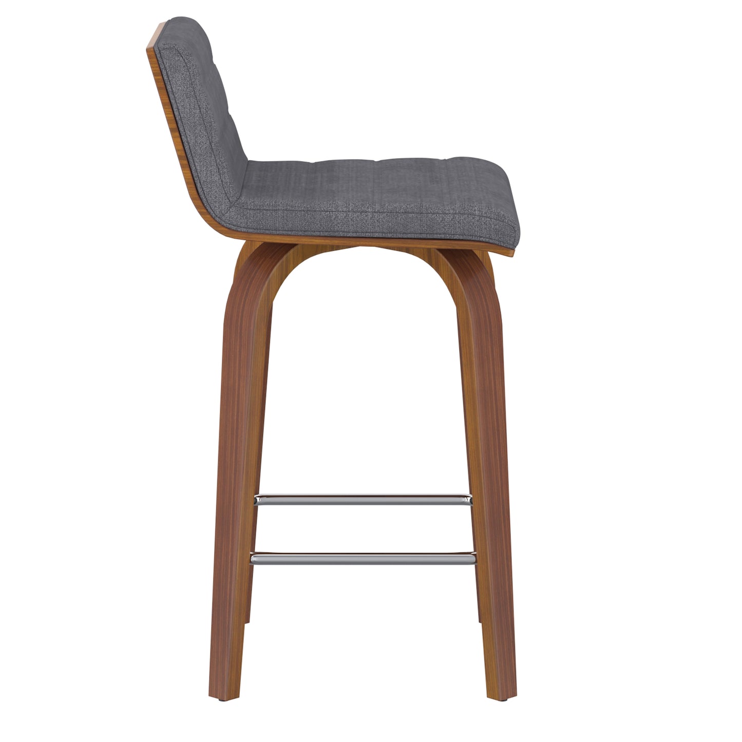 Moreno 26" Counter Stool in Charcoal and Walnut