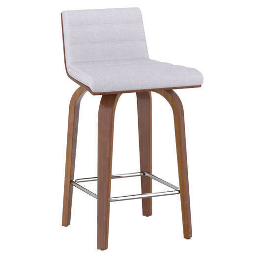 Moreno 26" Counter Stool in Grey and Walnut