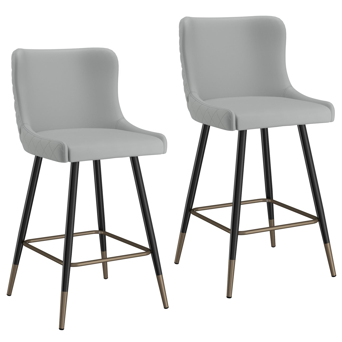 Xander 26" Counter Stool, Set of 2, in Light Grey