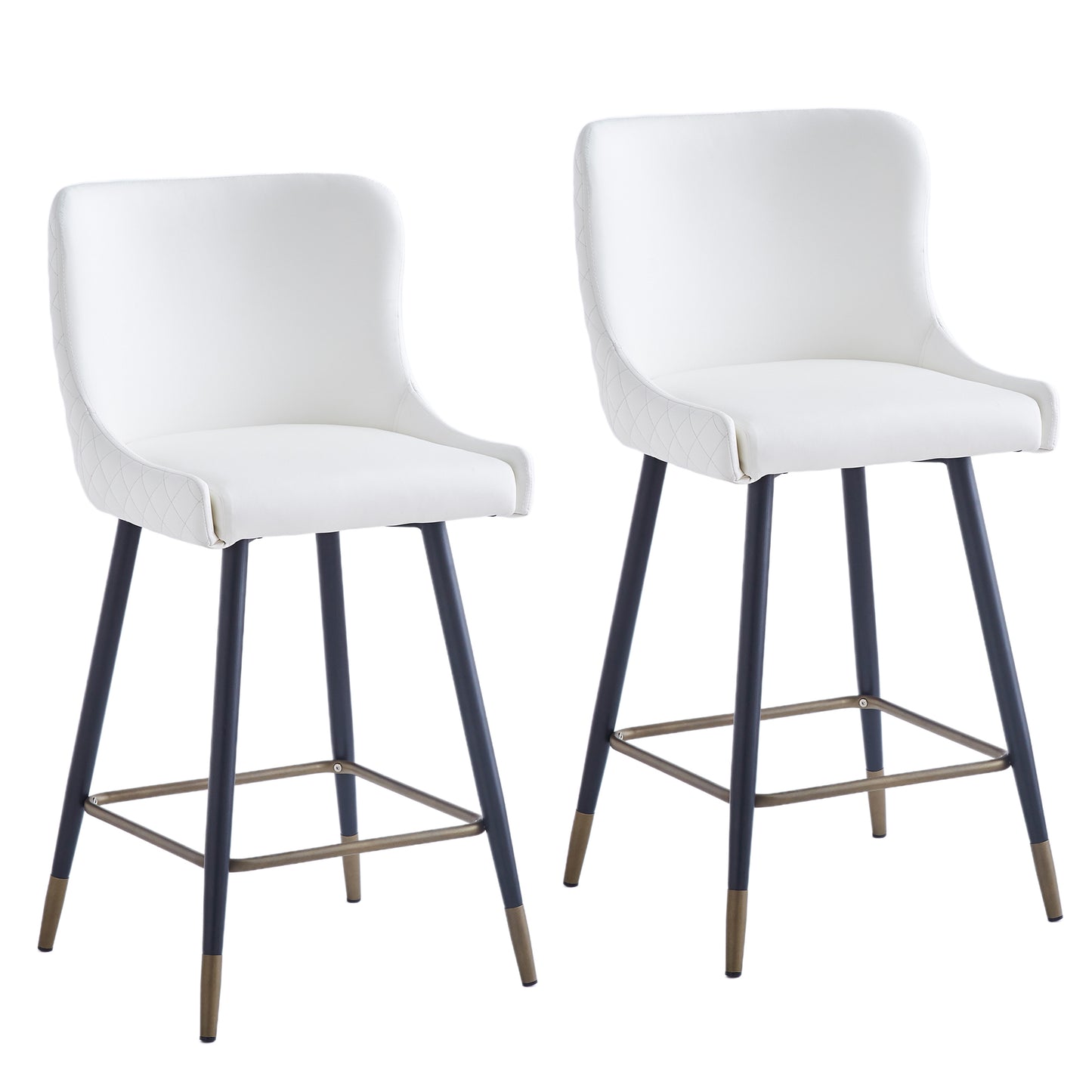 Xander 26" Counter Stool, Set of 2, in White