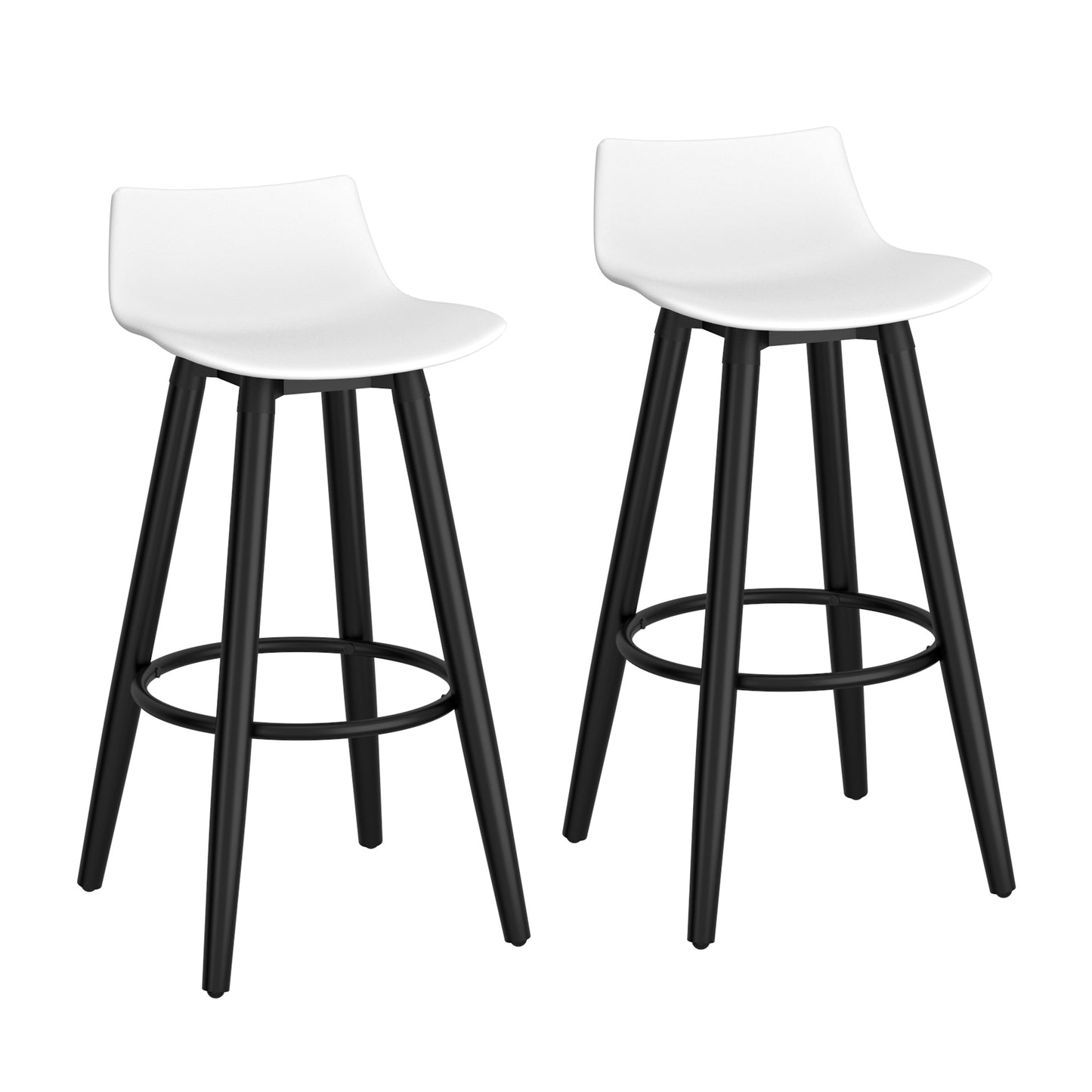 Rango 26" Counter Stool, Set of 2, in White and Black