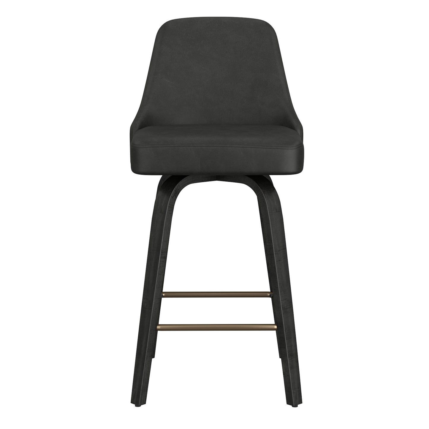 Oakley 26" Counter Stool w/Swivel, Set of 2 in Charcoal & Black