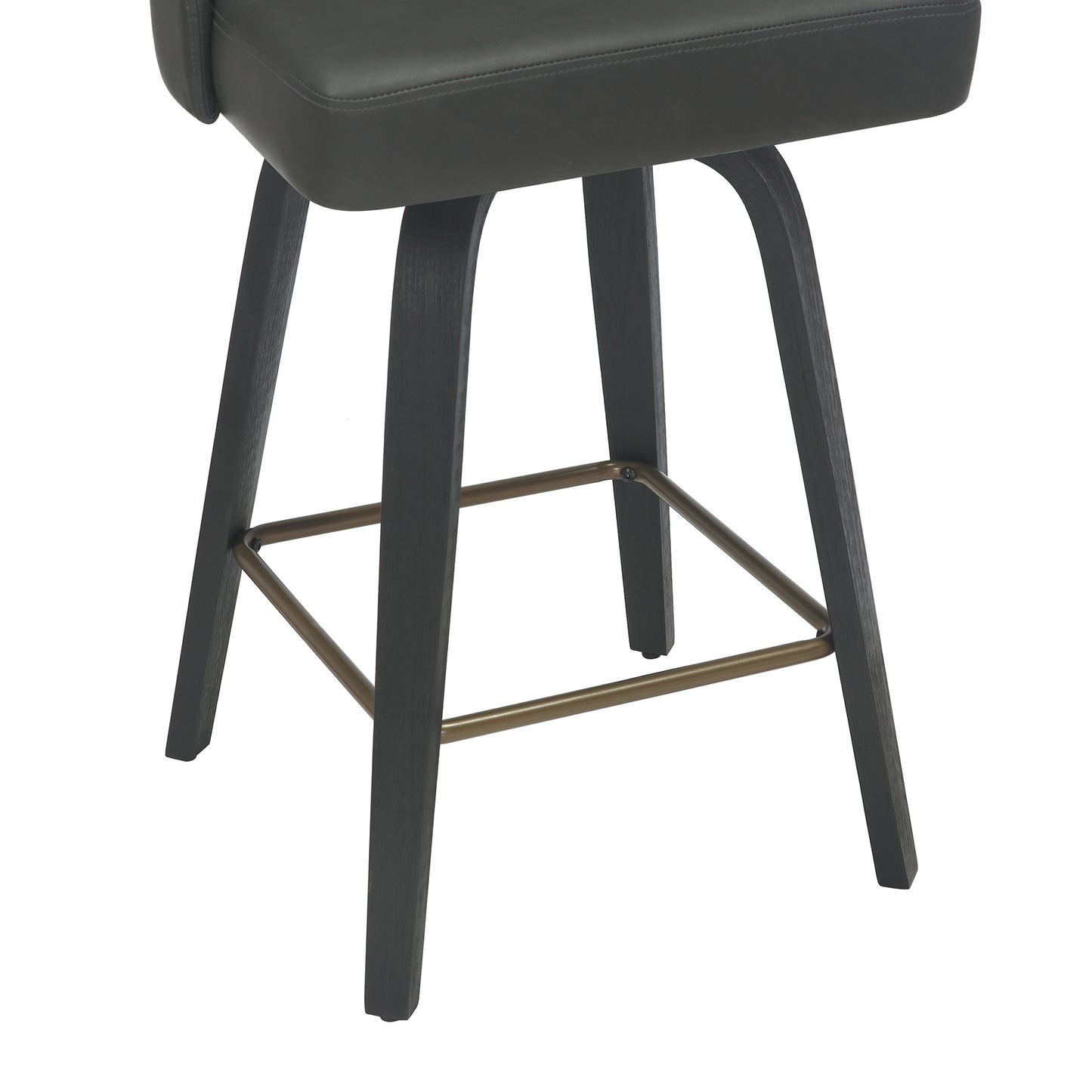 Oakley 26" Counter Stool w/Swivel, Set of 2 in Charcoal & Black