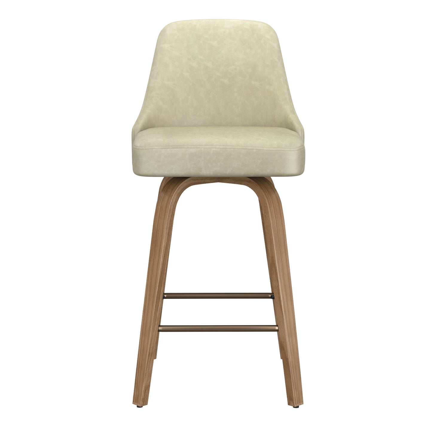 Oakley 26" Counter Stool w/Swivel, Set of 2 in Ivory & Whitewashed