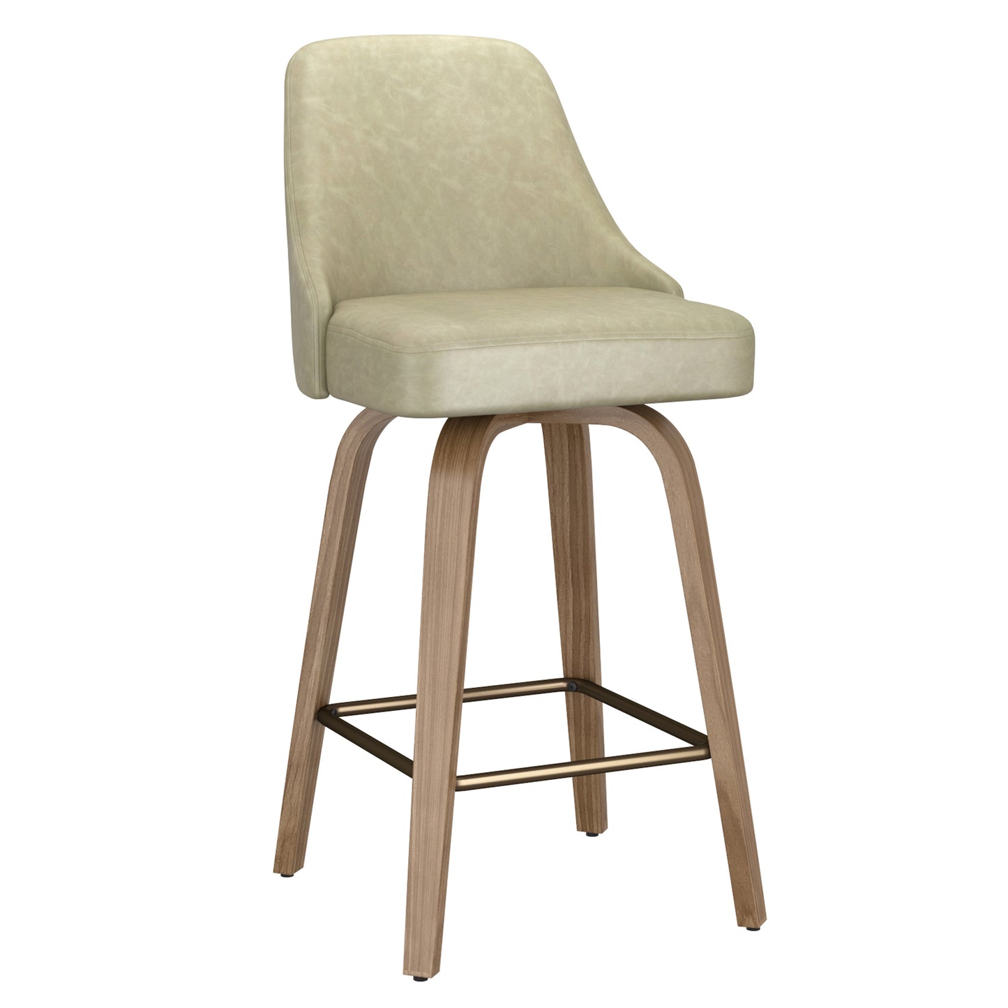 Oakley 26" Counter Stool w/Swivel, Set of 2 in Ivory & Whitewashed