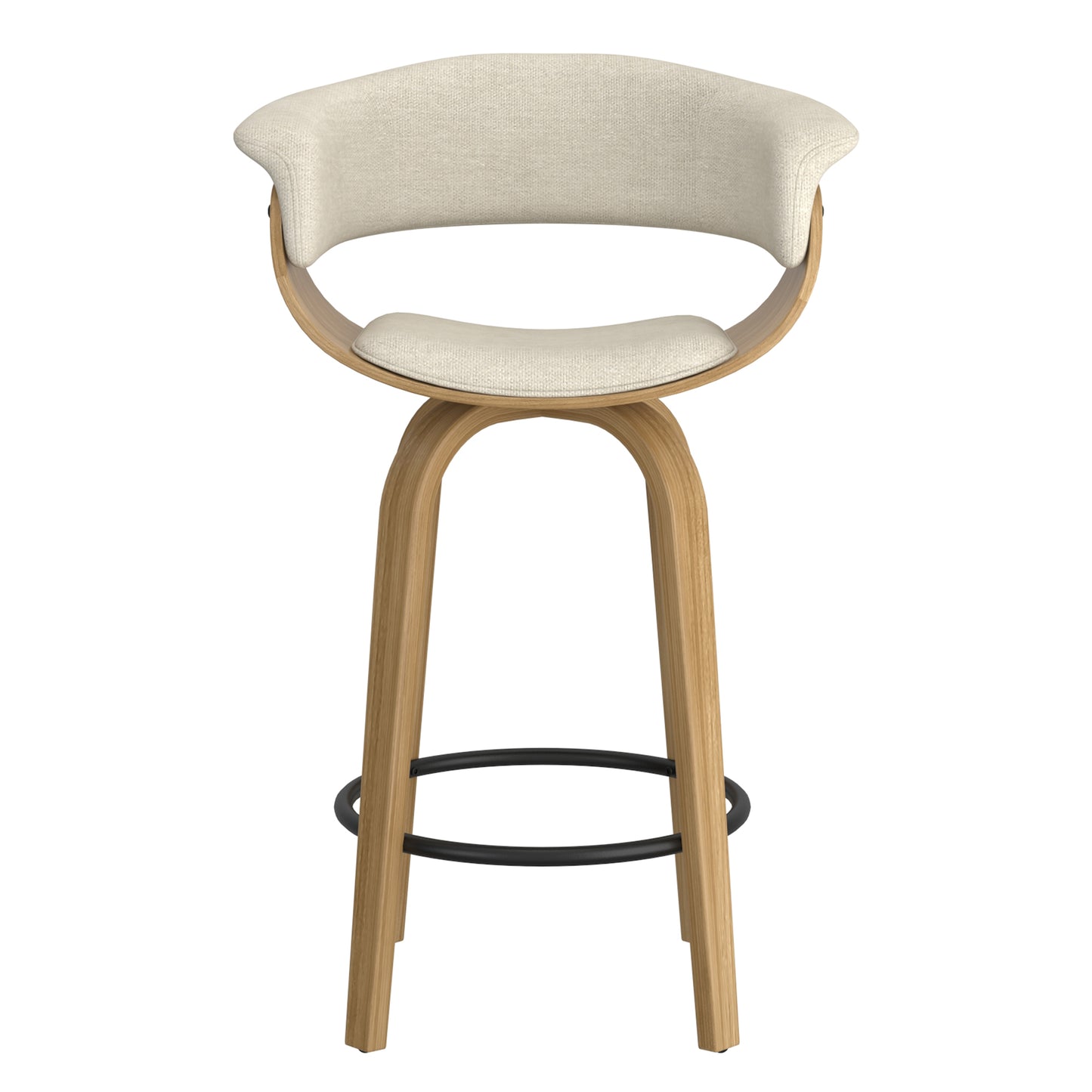 Holt 26" Counter Stool in Beige Fabric and Natural (1 PC)