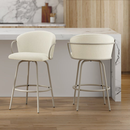 COMING SOON! Kalani 26" Counter Stool w/Swivel, Set of 2 in Beige