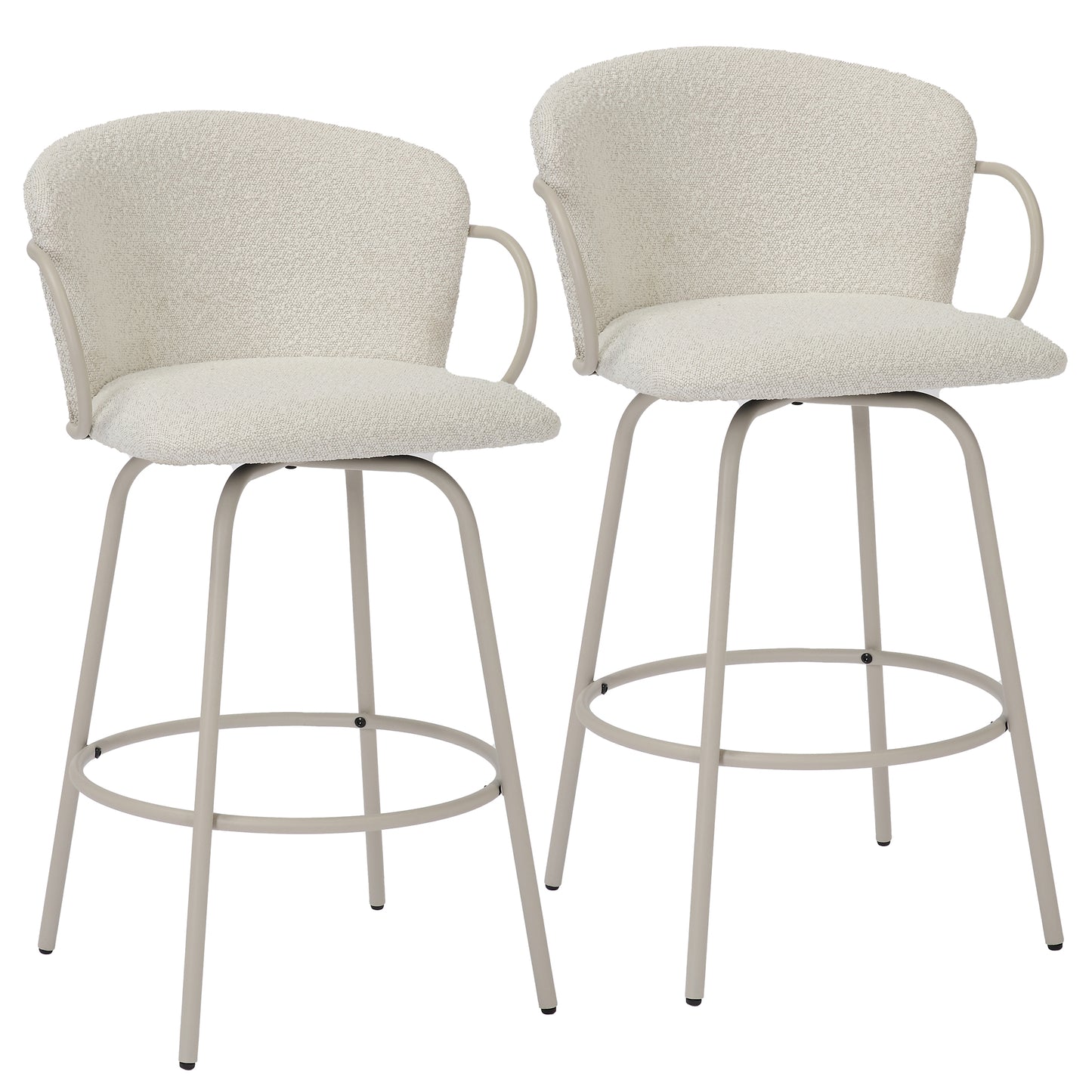 COMING SOON! Kalani 26" Counter Stool w/Swivel, Set of 2 in Beige