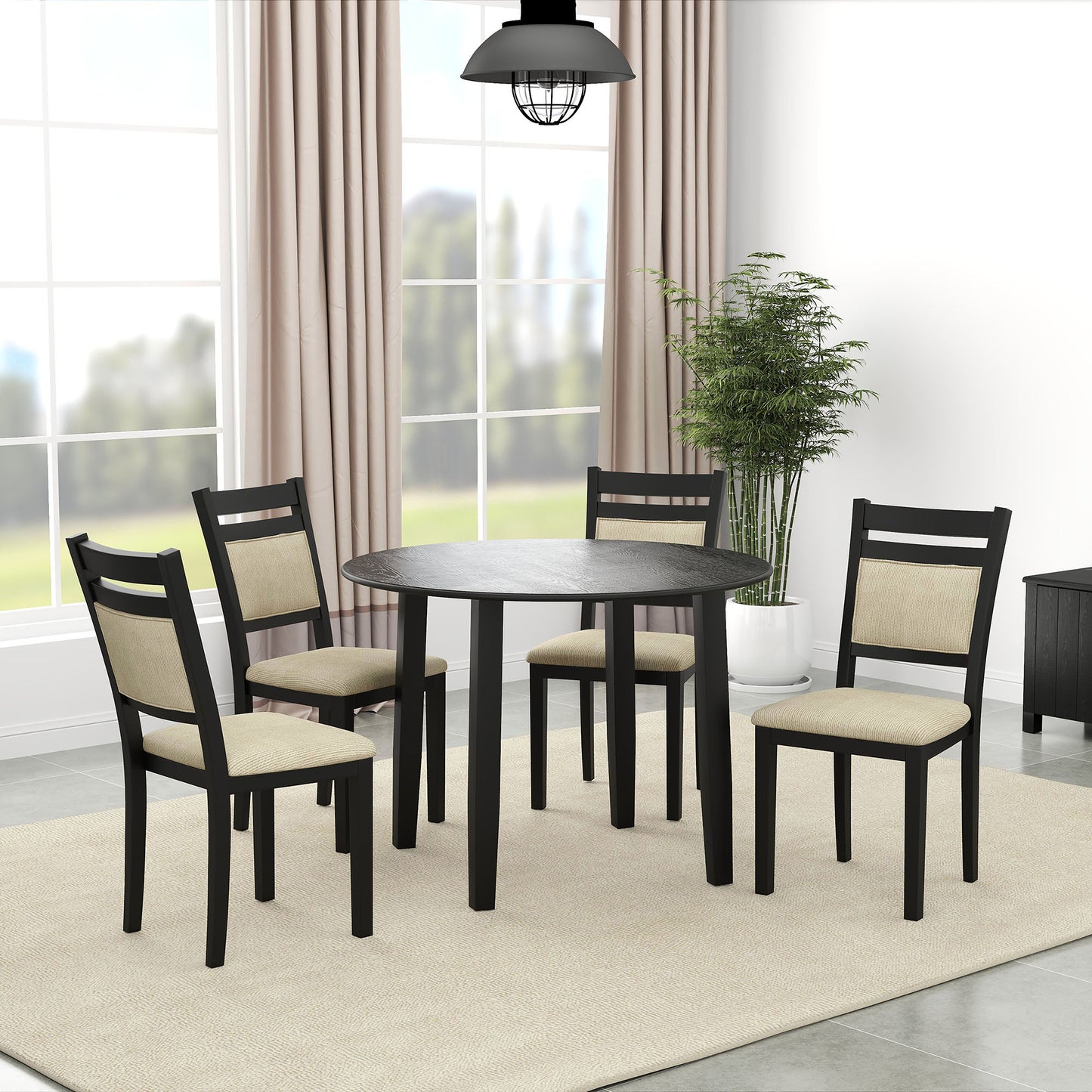 Conrad 5pc Dining Set in Black