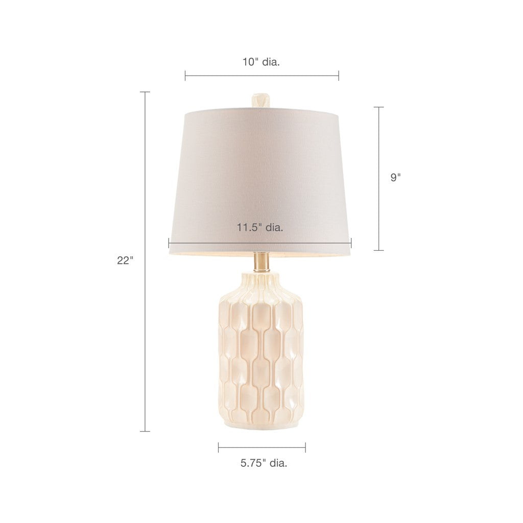 White Ceramic Base Table Lamp