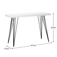 Tripod Leg Gloss White Console Table