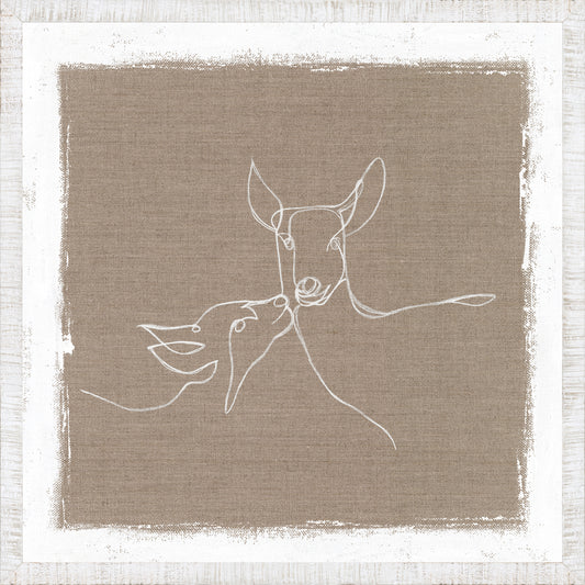 COTTAGE – ONE LINE DOE AND FAWN