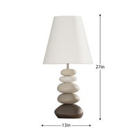 Oslo Ceramic Multi Stacked Stone 27h" Table Lamp (1 LAMP)