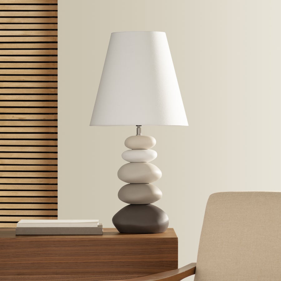 Oslo Ceramic Multi Stacked Stone 27h" Table Lamp (1 LAMP)