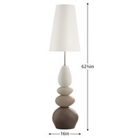 Oslo Ceramic Multi Stacked Stone Floor Lamp