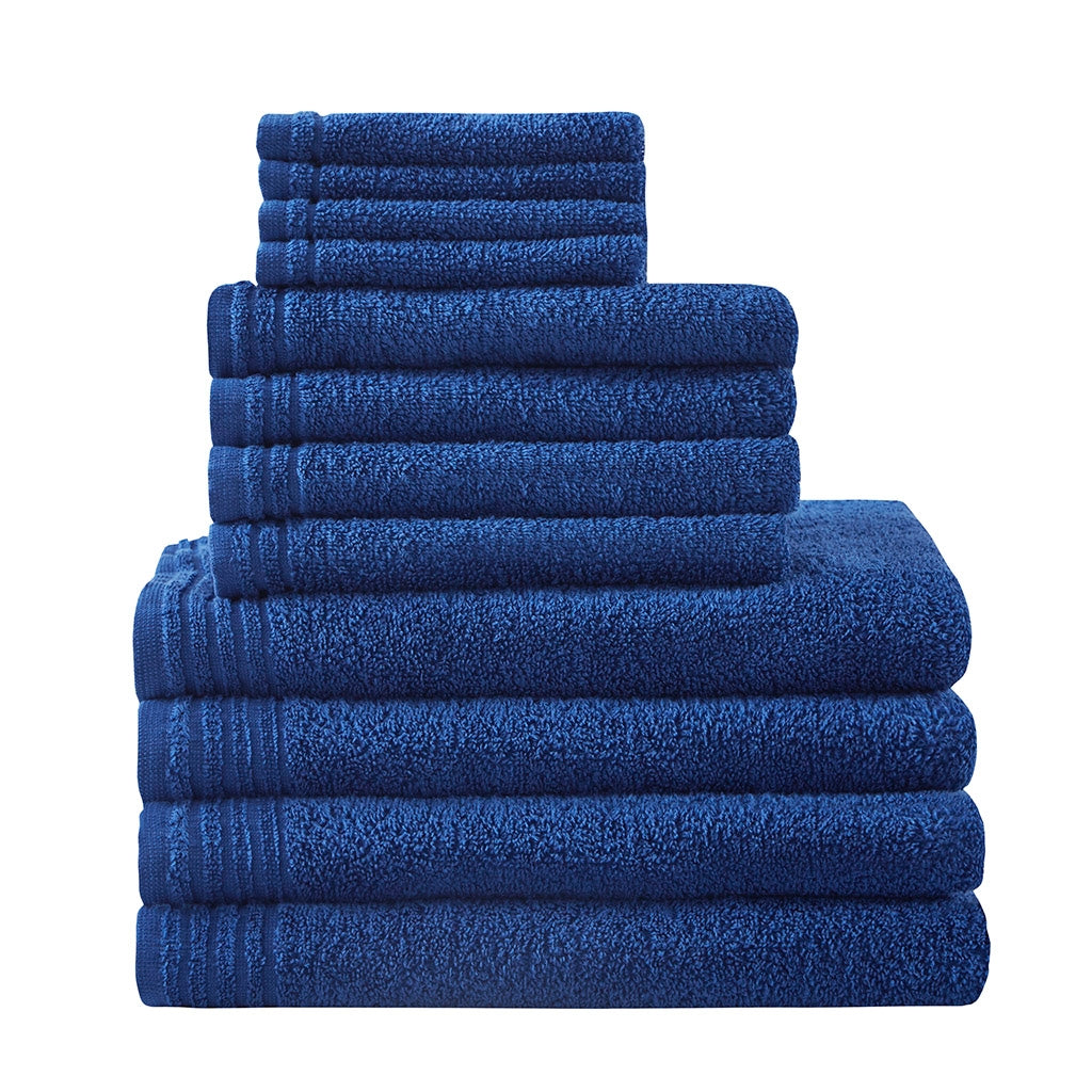 Big Bundle 12-Piece Bathroom Towel Set, Navy Blue