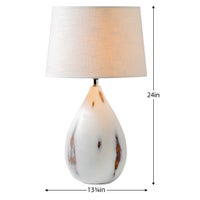 Whitewash 24h" Resin Table Lamp