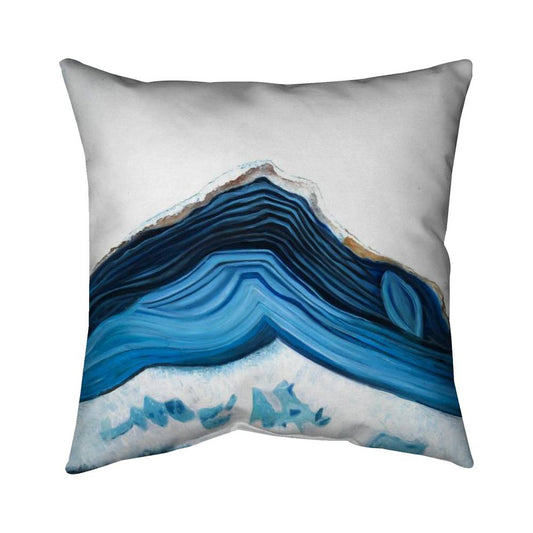 Blue Geode Profile | Indoor Pillow Cover 26" X 26"