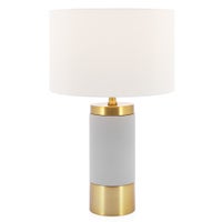 Loris Column Brass/Cement Table Lamp