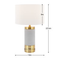 Loris Column Brass/Cement Table Lamp