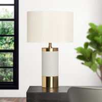 Loris Column Brass/Cement Table Lamp