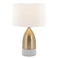 Loris Conical Brass/Cement Table Lamp