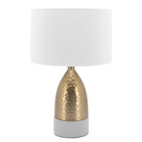 Loris Conical Brass/Cement Table Lamp