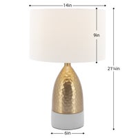 Loris Conical Brass/Cement Table Lamp